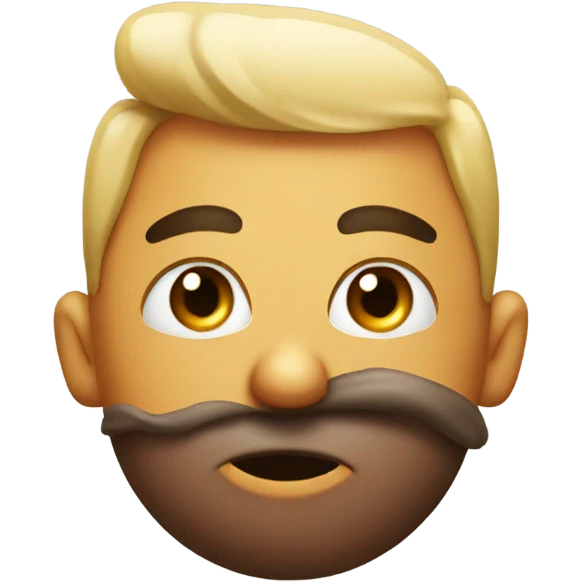 Eyebrow raised emoji taking a poop emoji