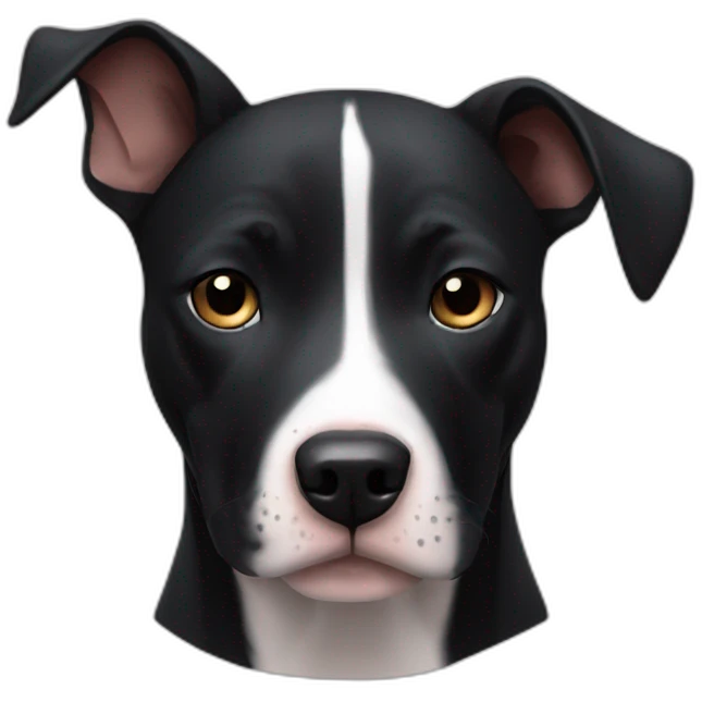 Black white pitbull Australian kelpie mix emoji