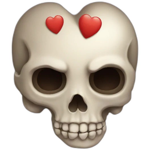 skull heart emoji