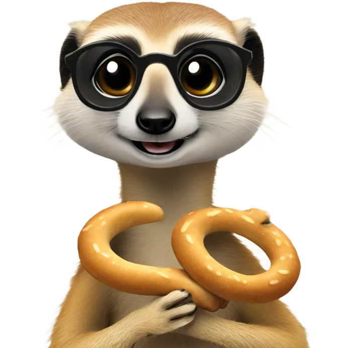 meerkat with bretzel emoji