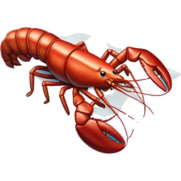 Lobster on iceberg emoji