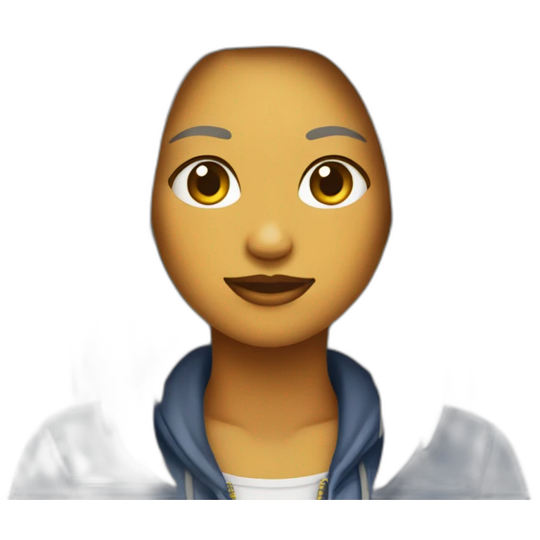 Chica de frente grande con una MacBook  emoji
