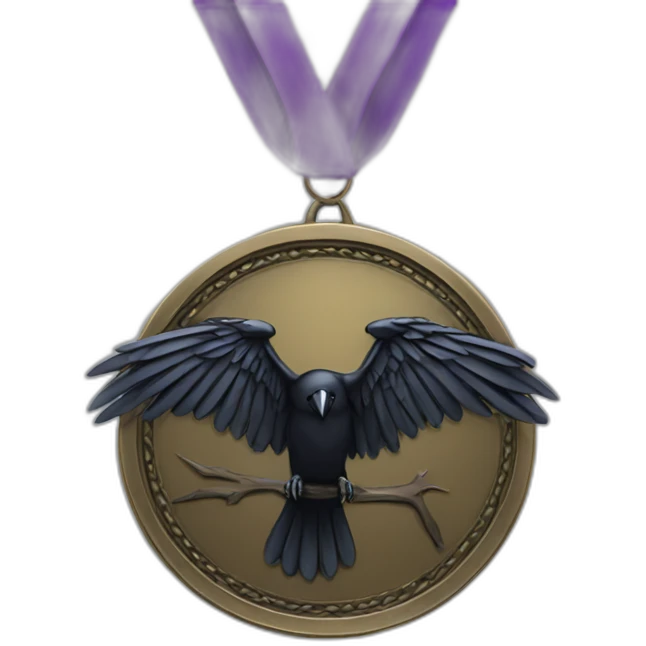 metal raven medal emoji