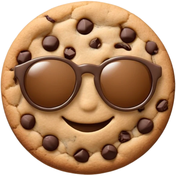 Cookie with sunglasses emoji
