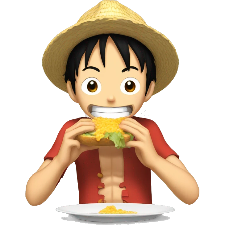 Luffy eating emoji