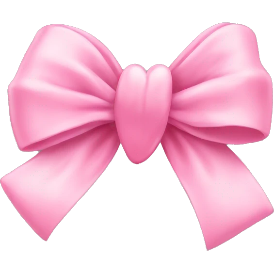 Baby pink heart with a bow emoji