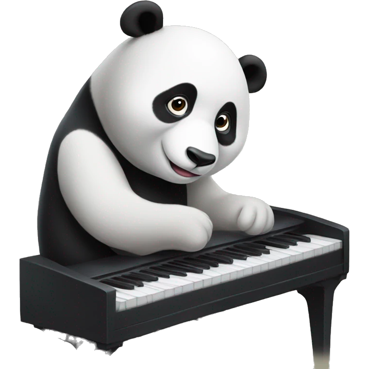panda plays piano emoji