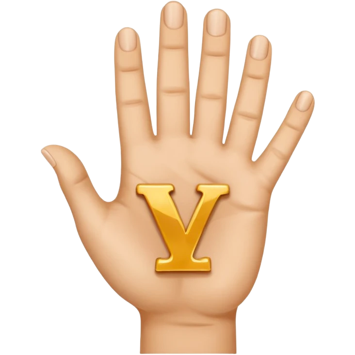 Give an emoji on live yours with the initial lv from the left hand throwing up l and the right hand throwing up v from the left thumb emoji