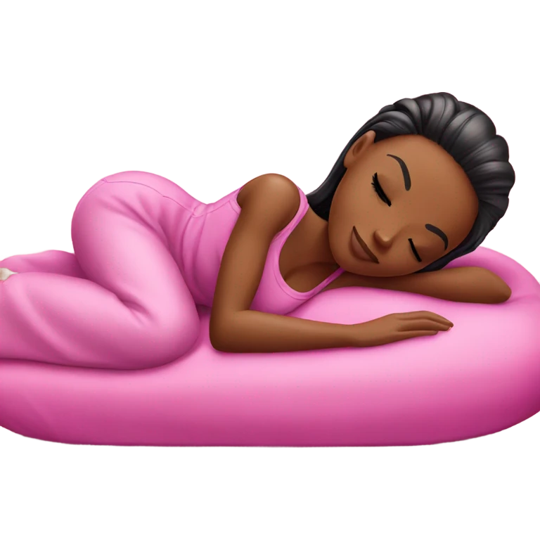 Barbie sleeping black emoji