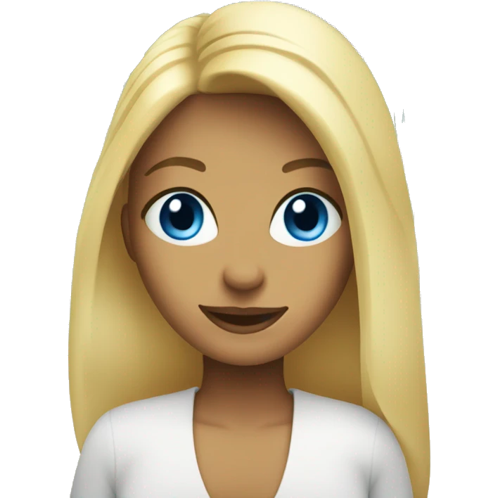 blue-eyed blonde under a palm tree emoji