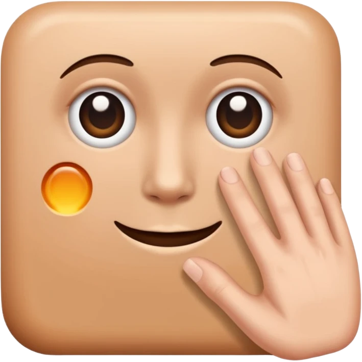 Hand wich is doing a square with the thumb, the index and the middle finger emoji