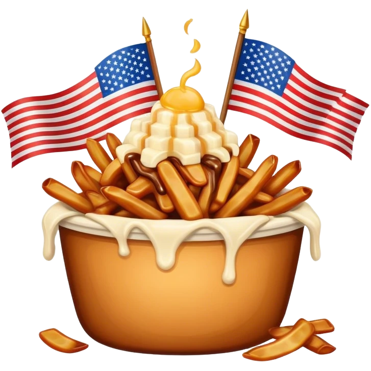 Poutin with american flag  emoji