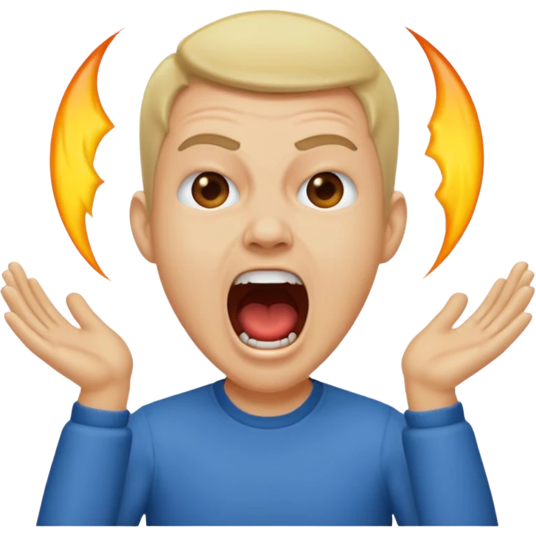 of speed/ Darren Watkins, a famous youtuber streamer looking and screaming emoji