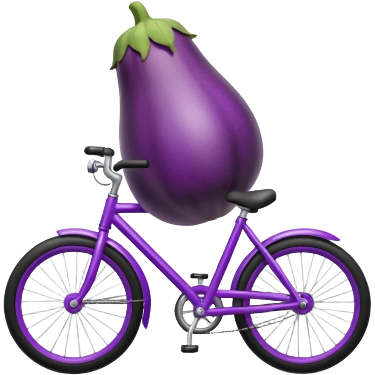 Eggplant on a bicycle  emoji