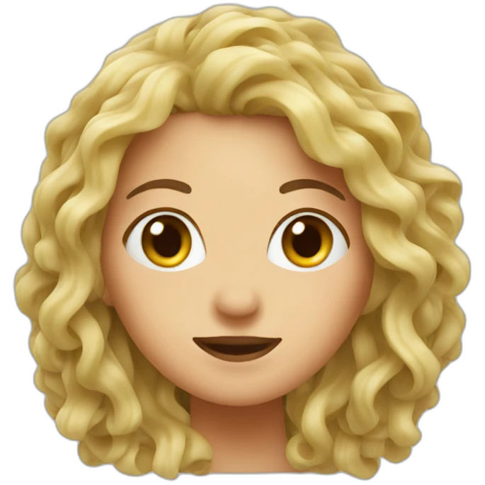 pasta hair woman emoji