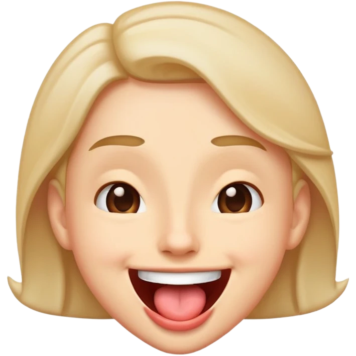 Tongue out smiling and shaking head side to side emoji