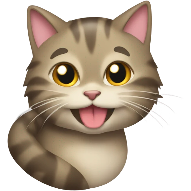 Cat cleaning emoji