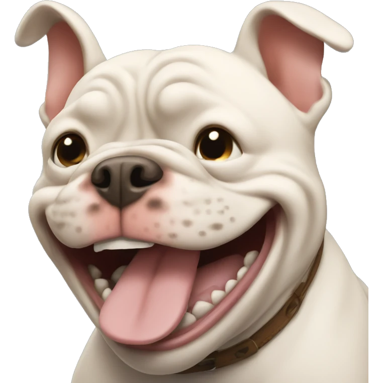 Laughing french bully emoji