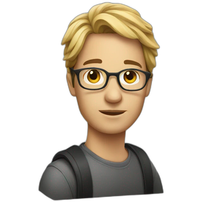 writer with a stack of books emoji