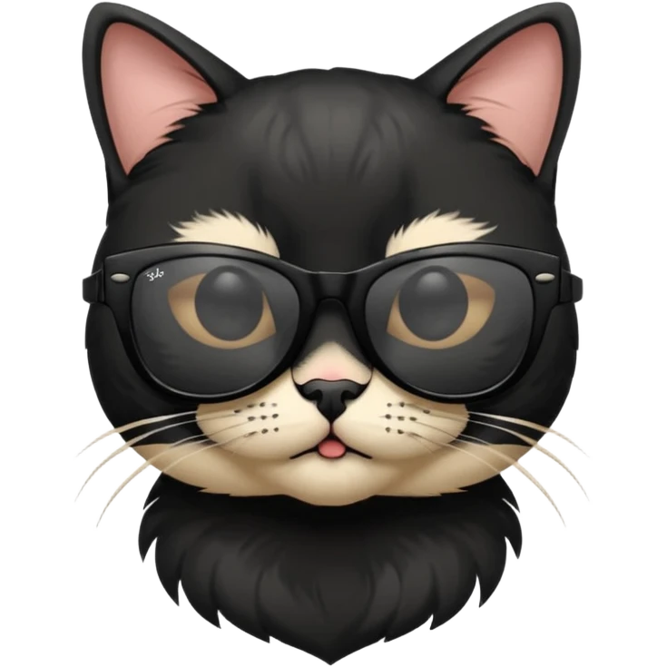 a bad kitty on the waves. make the cat look devlishish with a pair of black ray bans wayfers on emoji