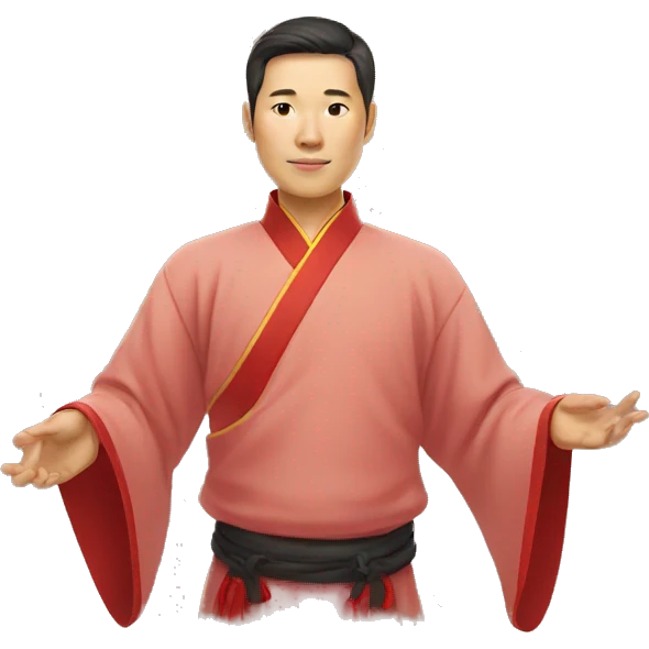 Chinese man wear Chinese traditional clothes emoji