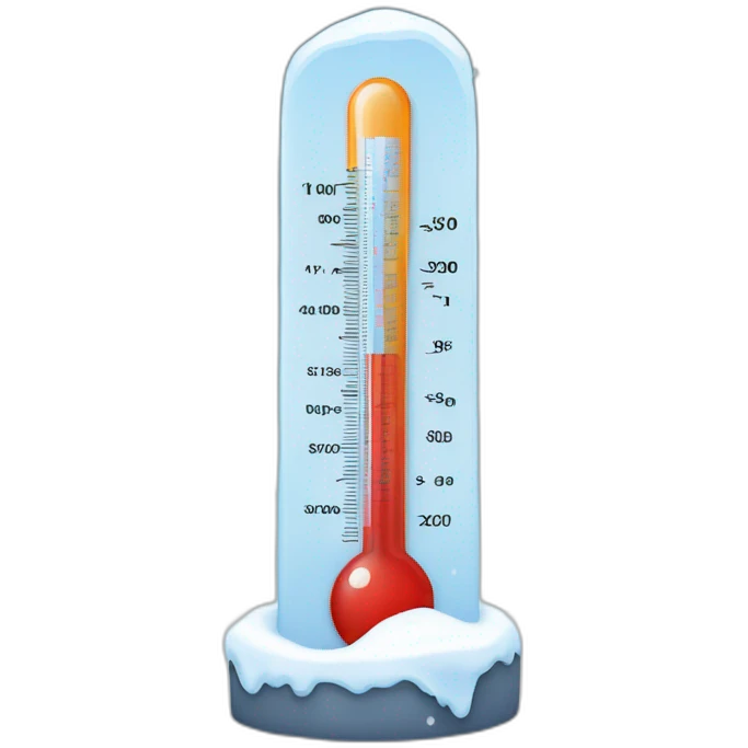 termometer with snow emoji