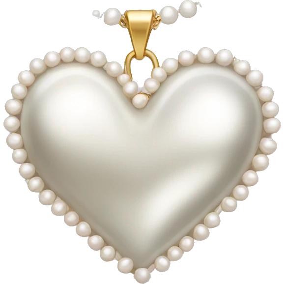 Pearl necklace heart emoji