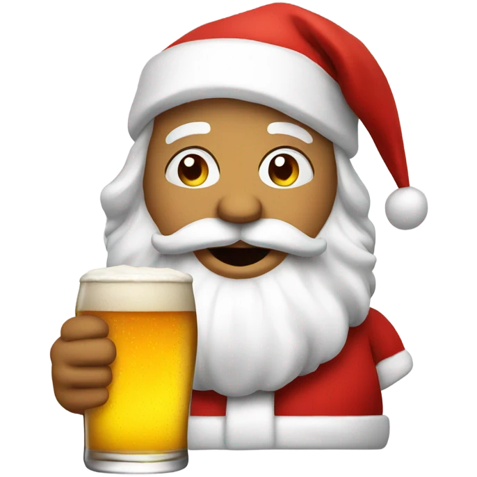 Santa with a beer emoji