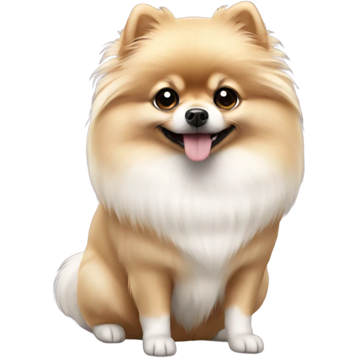 Pomeranian white emoji