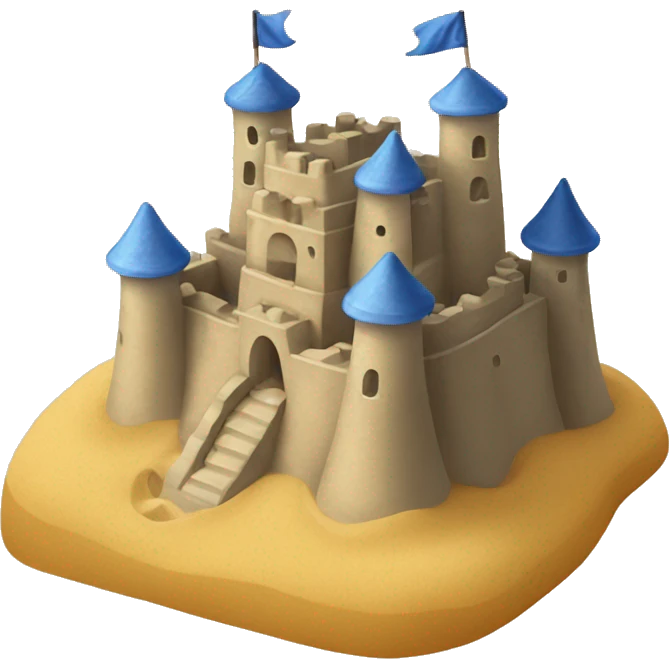 a masive sandcastle emoji