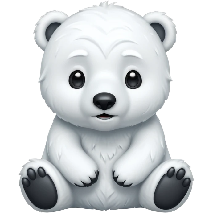 cute polar bear character, snowy fur, winter vibe, 3D cartoon, mobile game icon style, clean background, no text, no watermark
 emoji