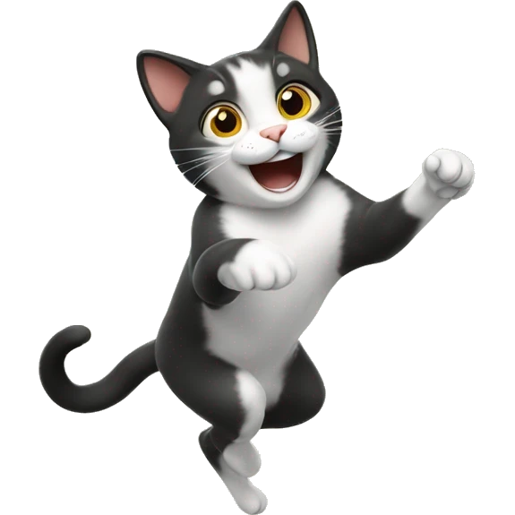 Happy Jumping Cat emoji