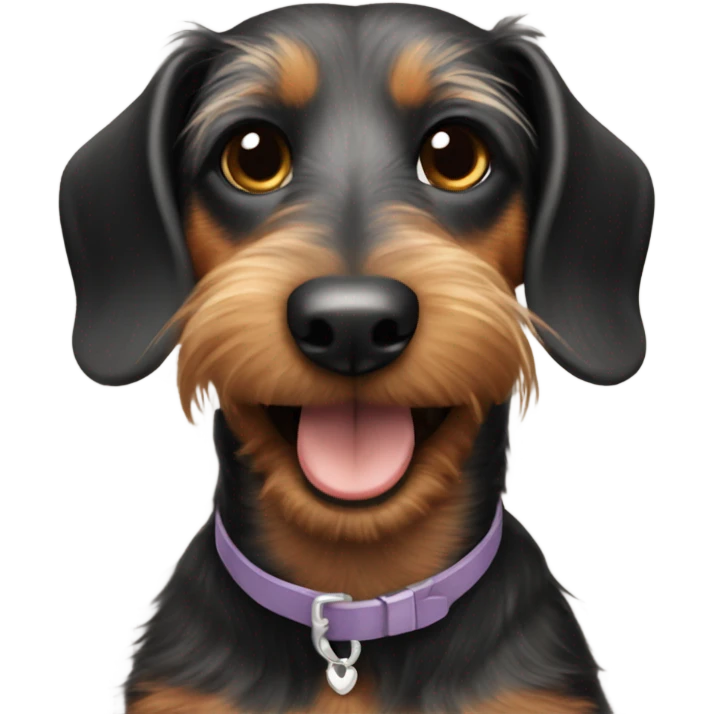 Wire haired Dachshund smiling emoji