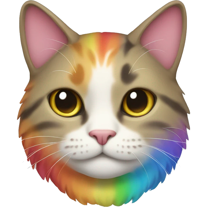 Rainbow cat emoji