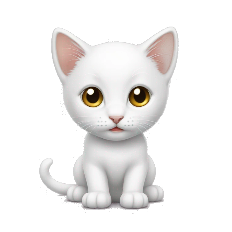 White kitten emoji