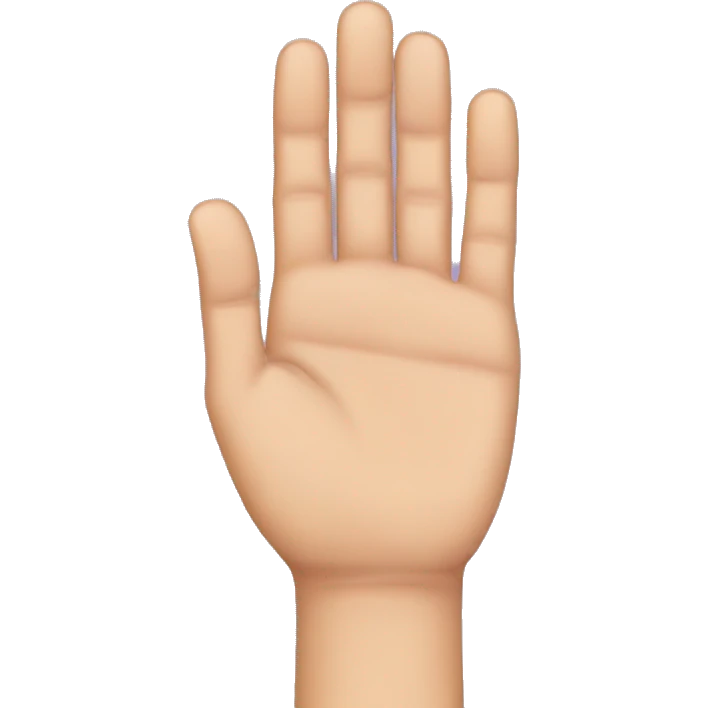 A normal hand with a missing ring finger  emoji