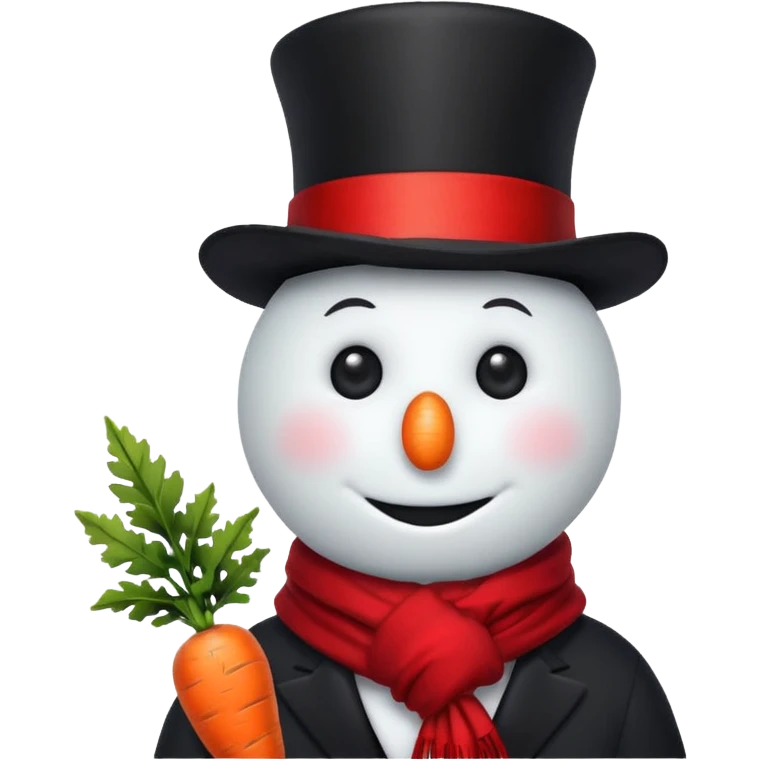 Red snowman emoji
