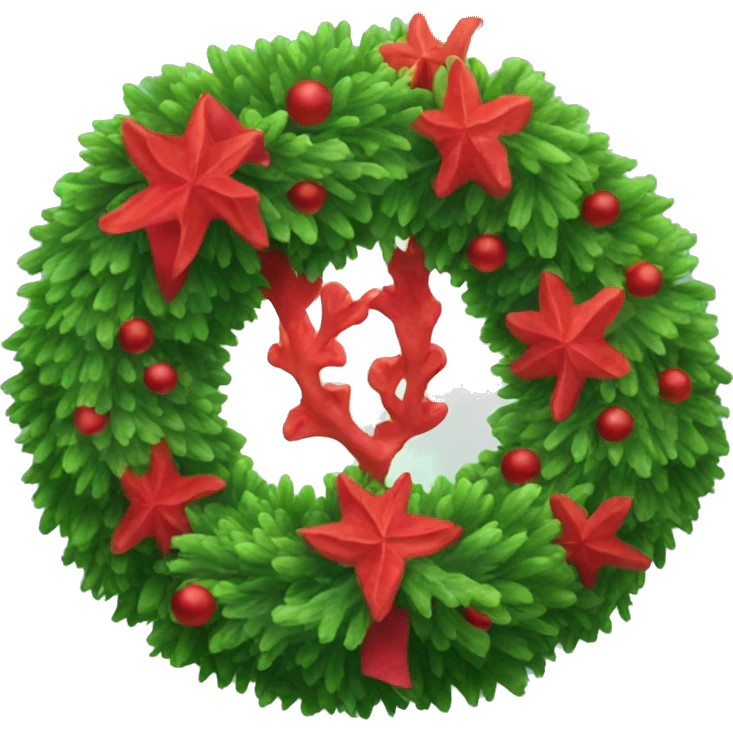 Red Christmas reef emoji