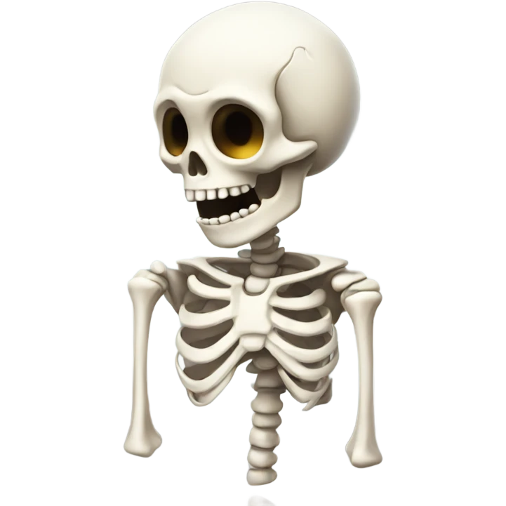 skeleton being cute emoji