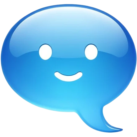 Simple message chat bubble with subtle AI symbol emoji