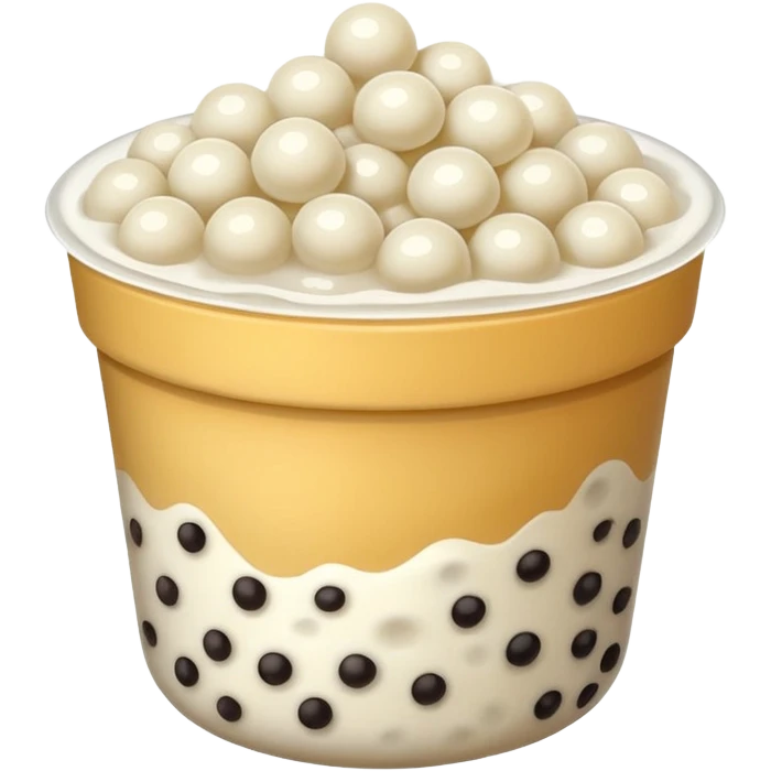 Pile of only white boba emoji