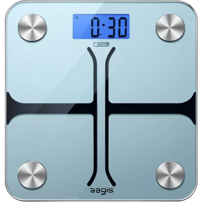 digital bathroom scale for weighing a person, simple and clear emoji