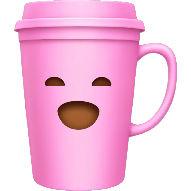 Pink coffee cup emoji