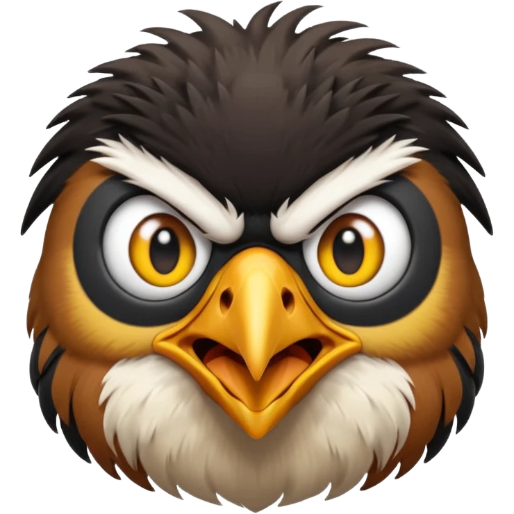 A angry common myna bird cute emoji emoji