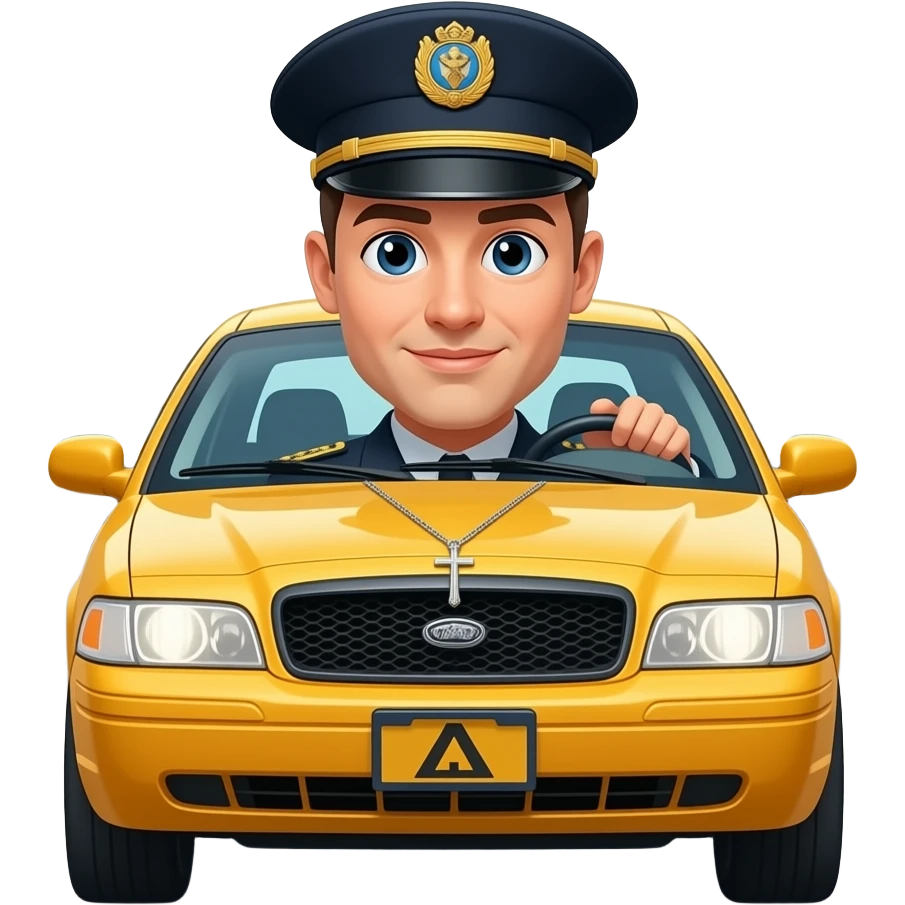 The priest as a taxist emoji