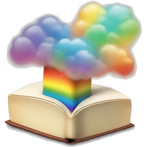 book with rainbow emoji
