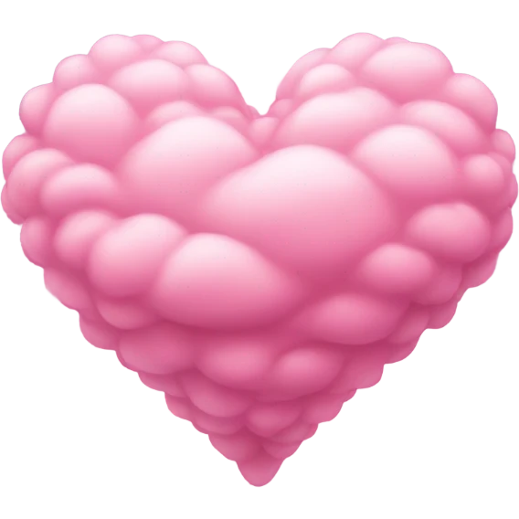 corazón rosa sobre una nube emoji