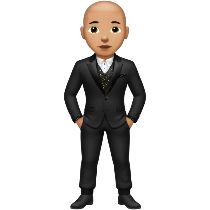 Pitbull, Rapper with black sequin outfit emoji