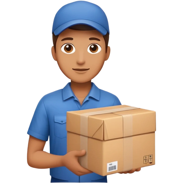 delivery person with package emoji