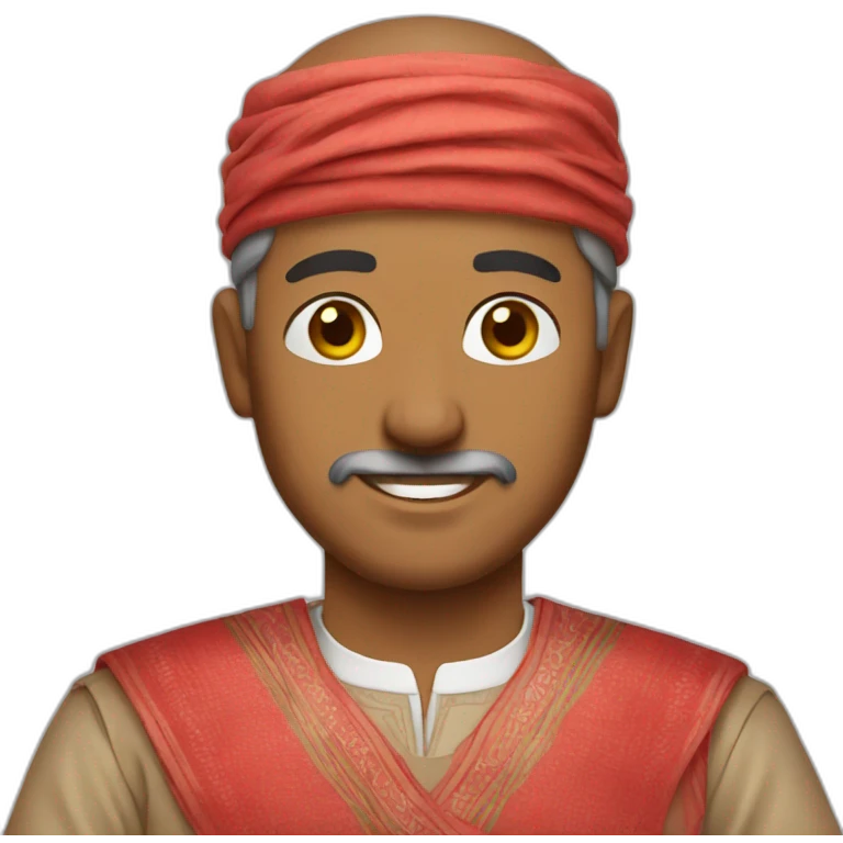 A man wearing Oman 🇴🇲 clothes  emoji